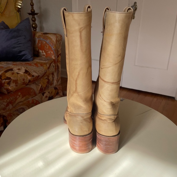 Vintage 70s Frye Campus Banana Leather Boot Look Alike - Picture 4 of 6